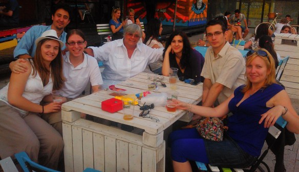 On the left: my hat from Rome snatched by Nóra